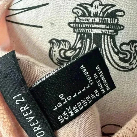 Forever 21 Blush Pink Lace Long Sleeve Bodycon Dress - Women's Size L - Picture 2 of 3